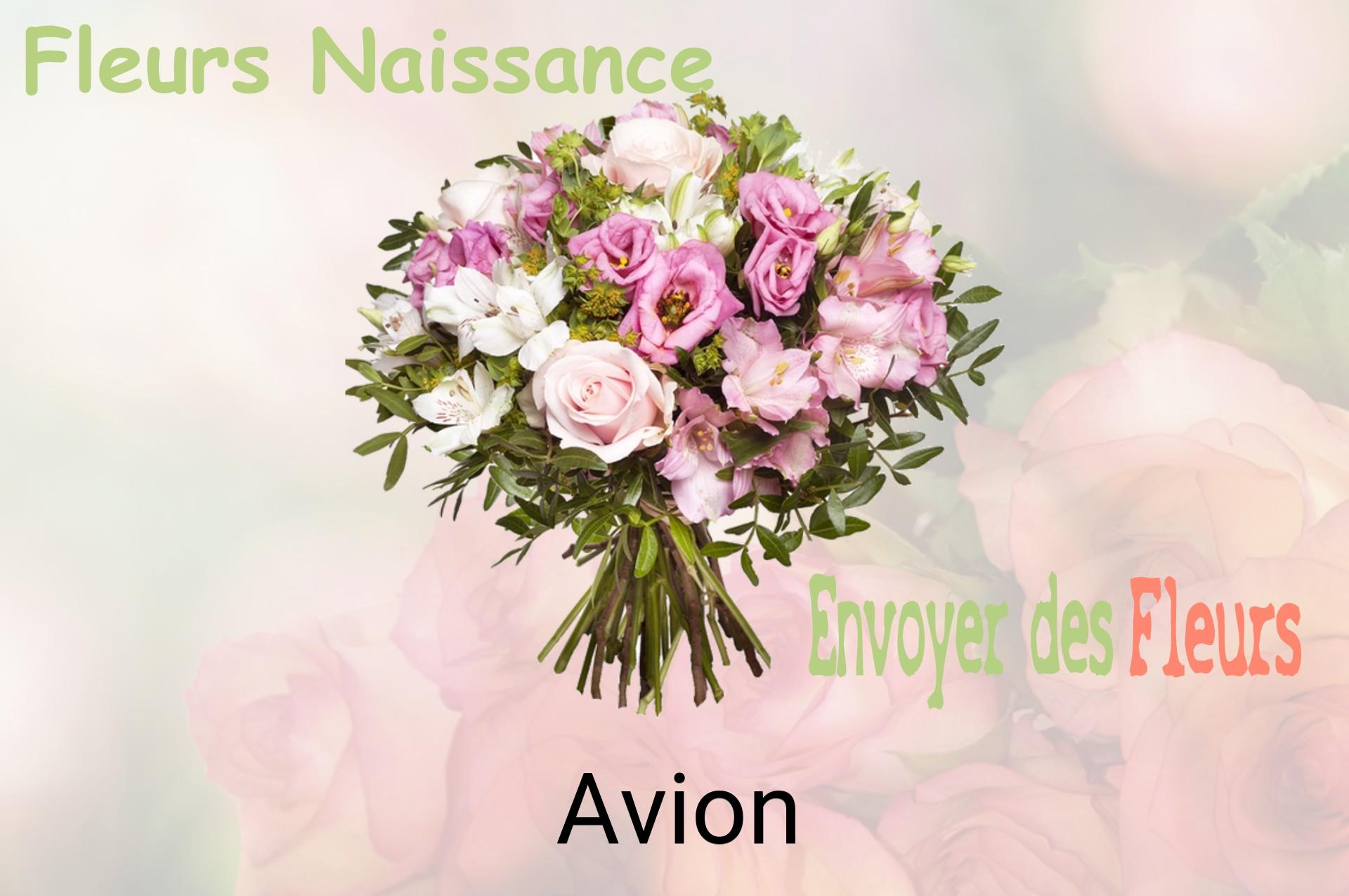 Bouquet de fleurs de naissance livré à Avion